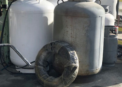 Before and After Propane Tank Painting