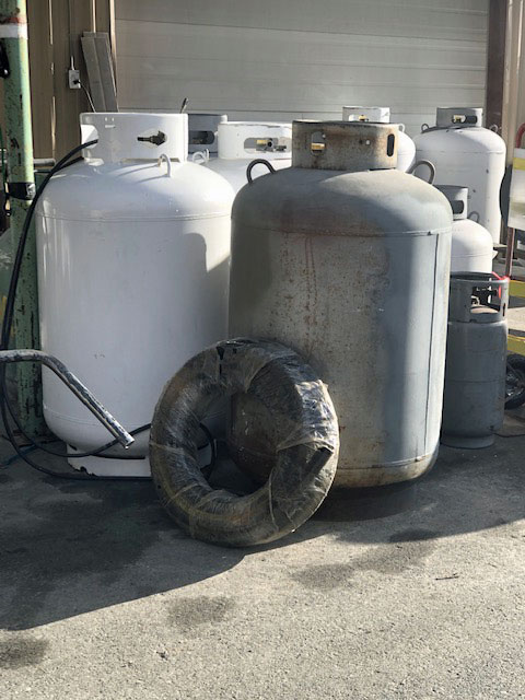 Before and After Propane Tank Painting